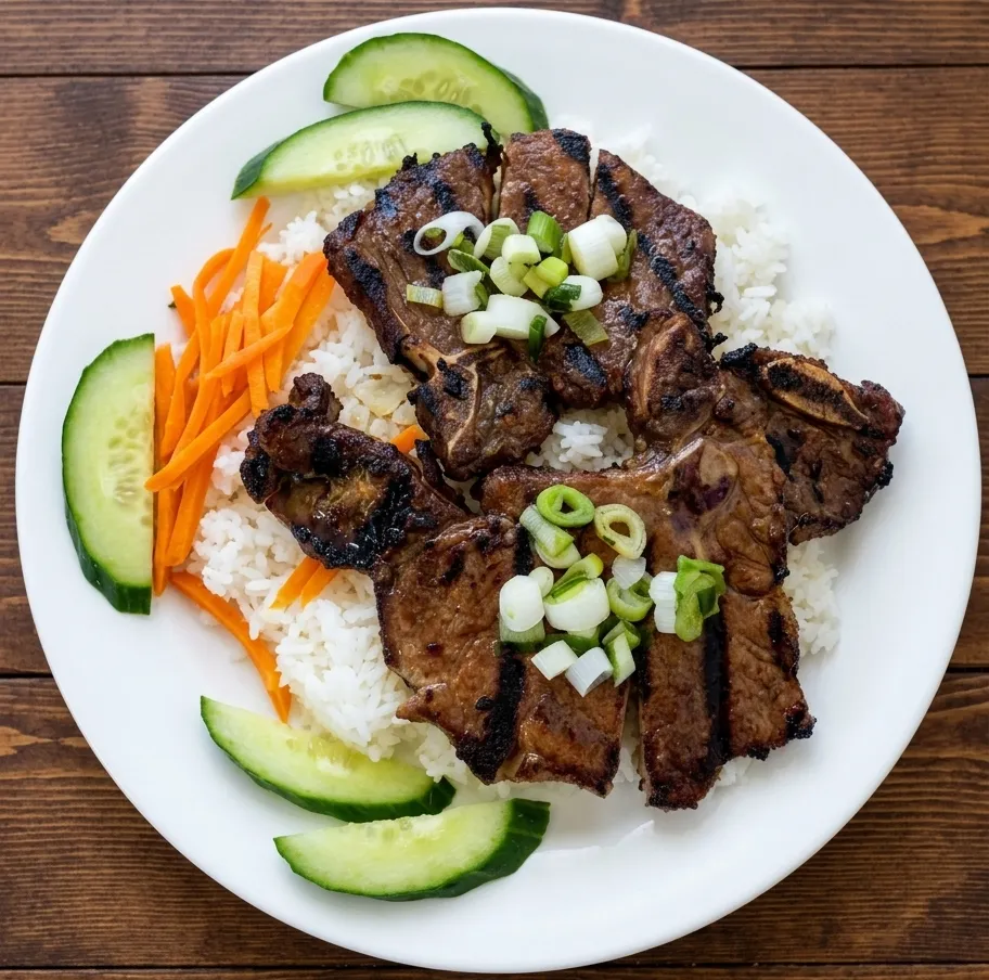 Vietnamese rice plate at TNK Vietnamese Restaurant in NE Calgary