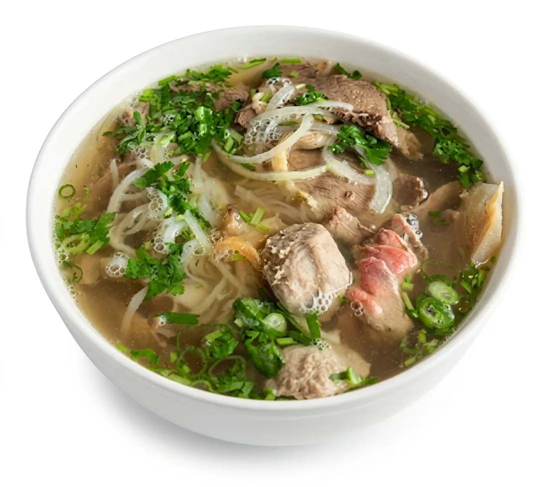 Pho Dac Biet special beef pho at TNK Vietnamese Restaurant in NE Calgary